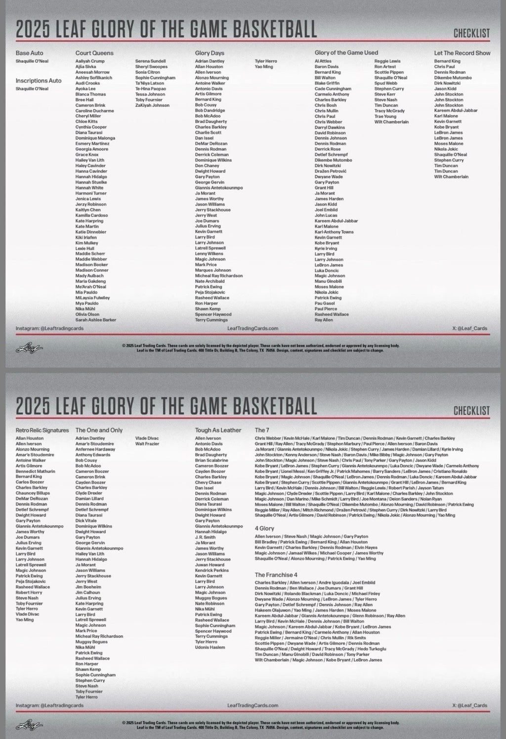 2025 Leaf Glory of the Game Basketball Hobby Box