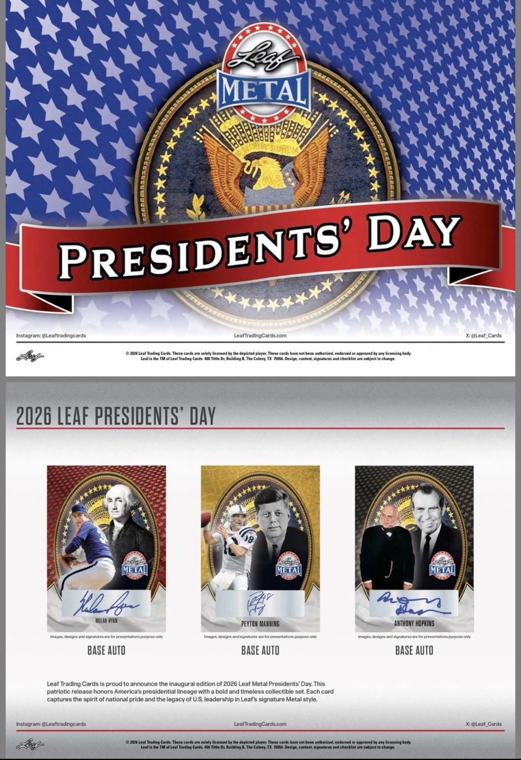 2026 Leaf Presidents' Day Box