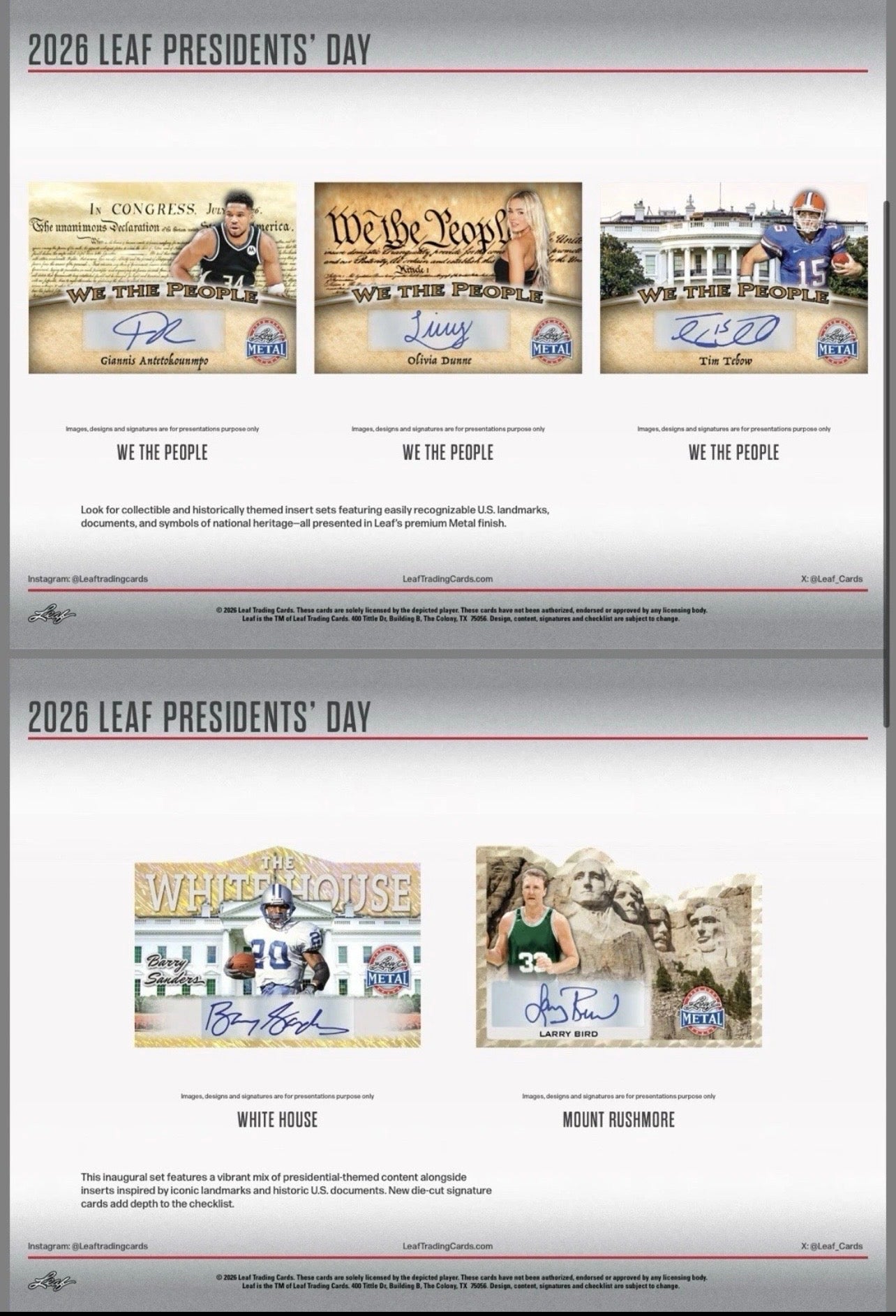 2026 Leaf Presidents' Day Box