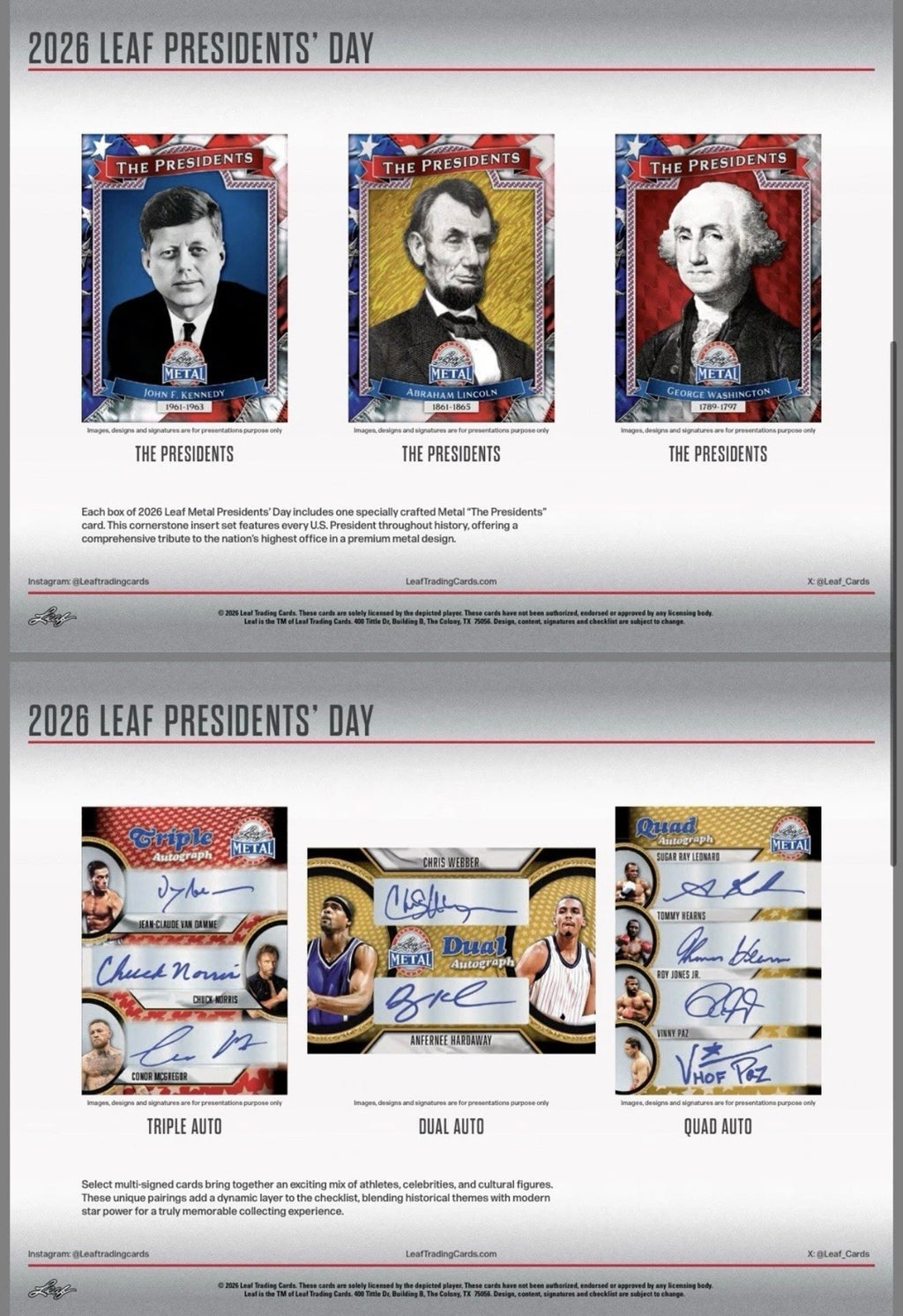 2026 Leaf Presidents' Day Box