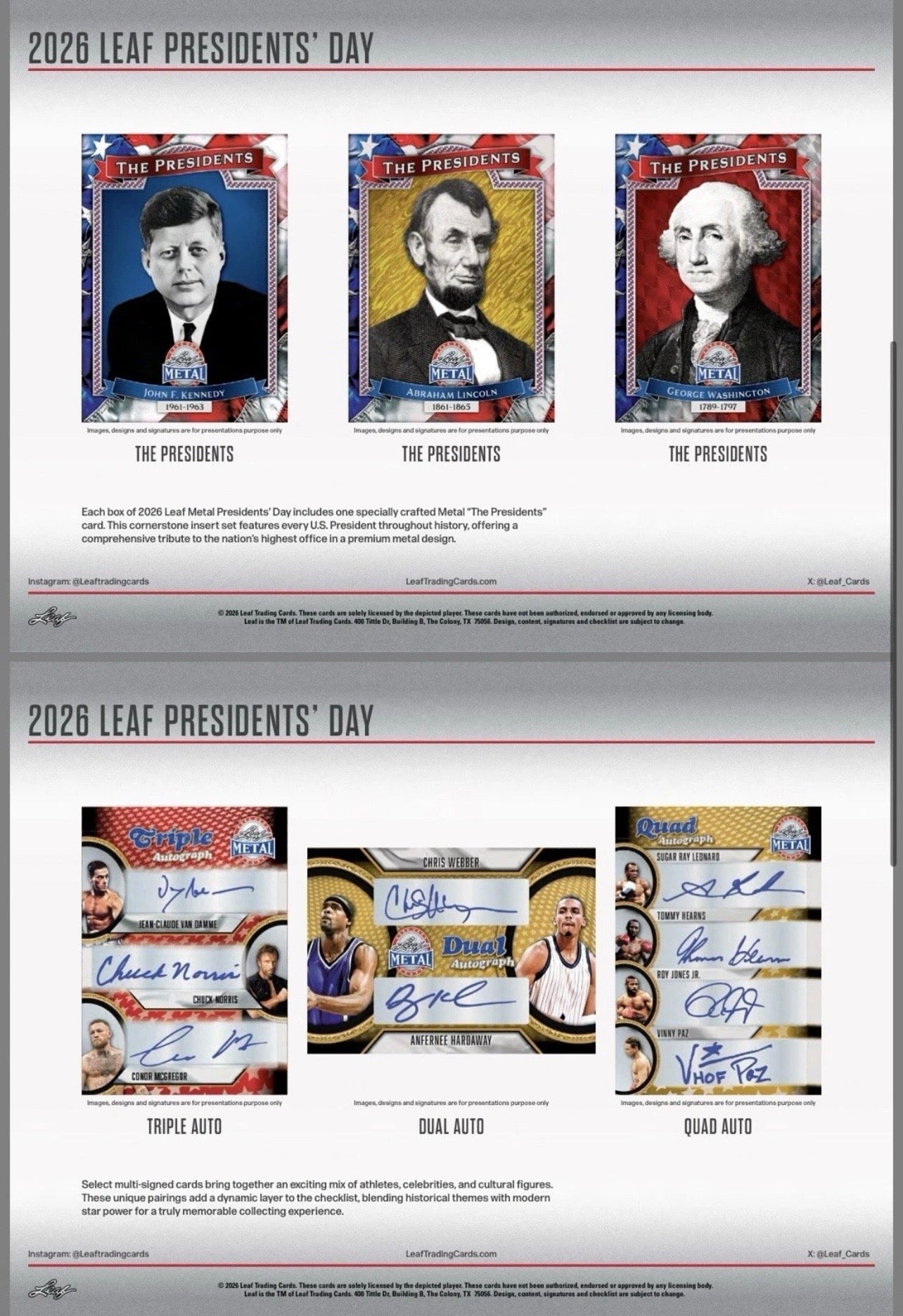 2026 Leaf Presidents' Day Box