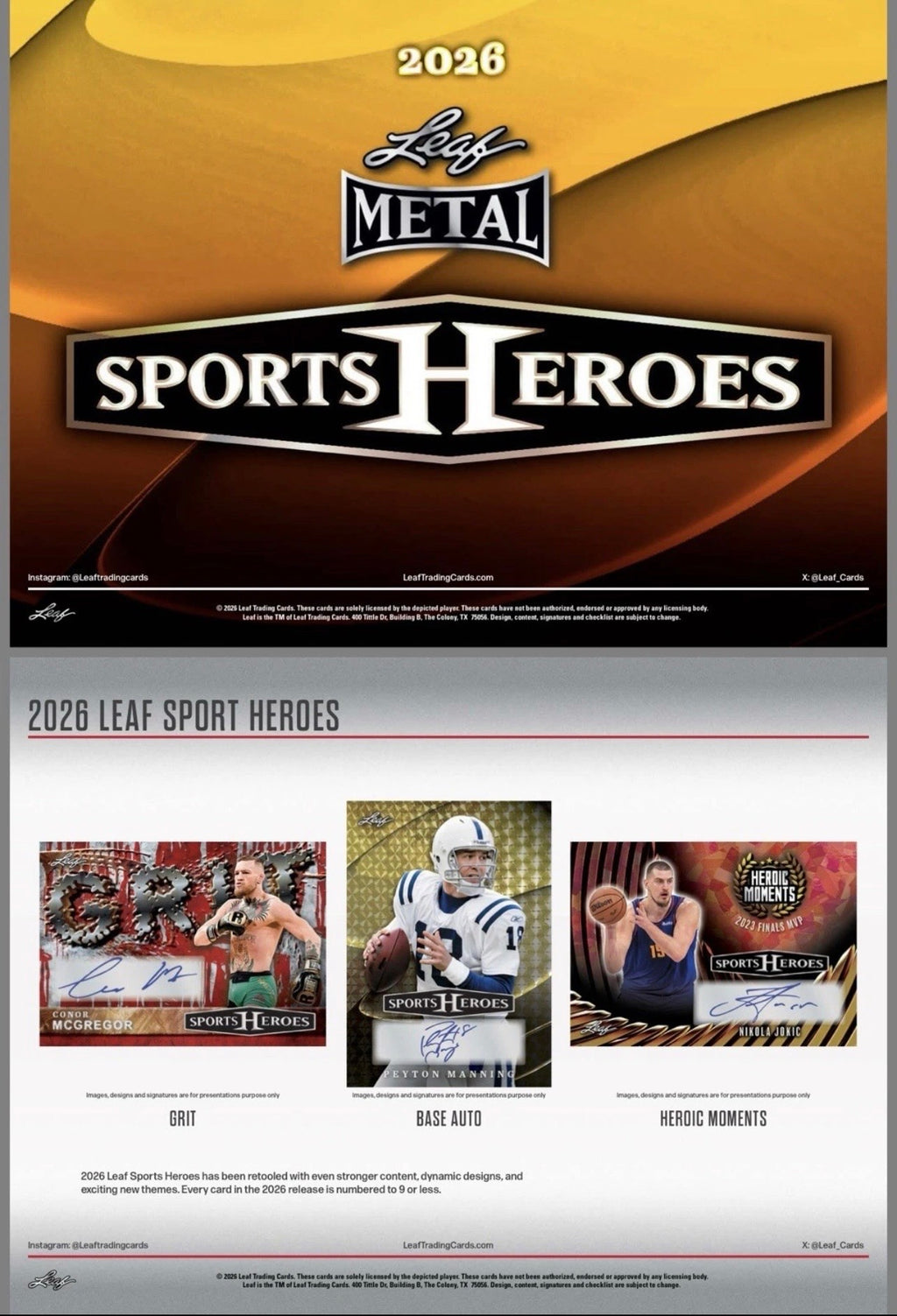 2026 Leaf Metal Sports Heroes Multi Sport Hobby Box