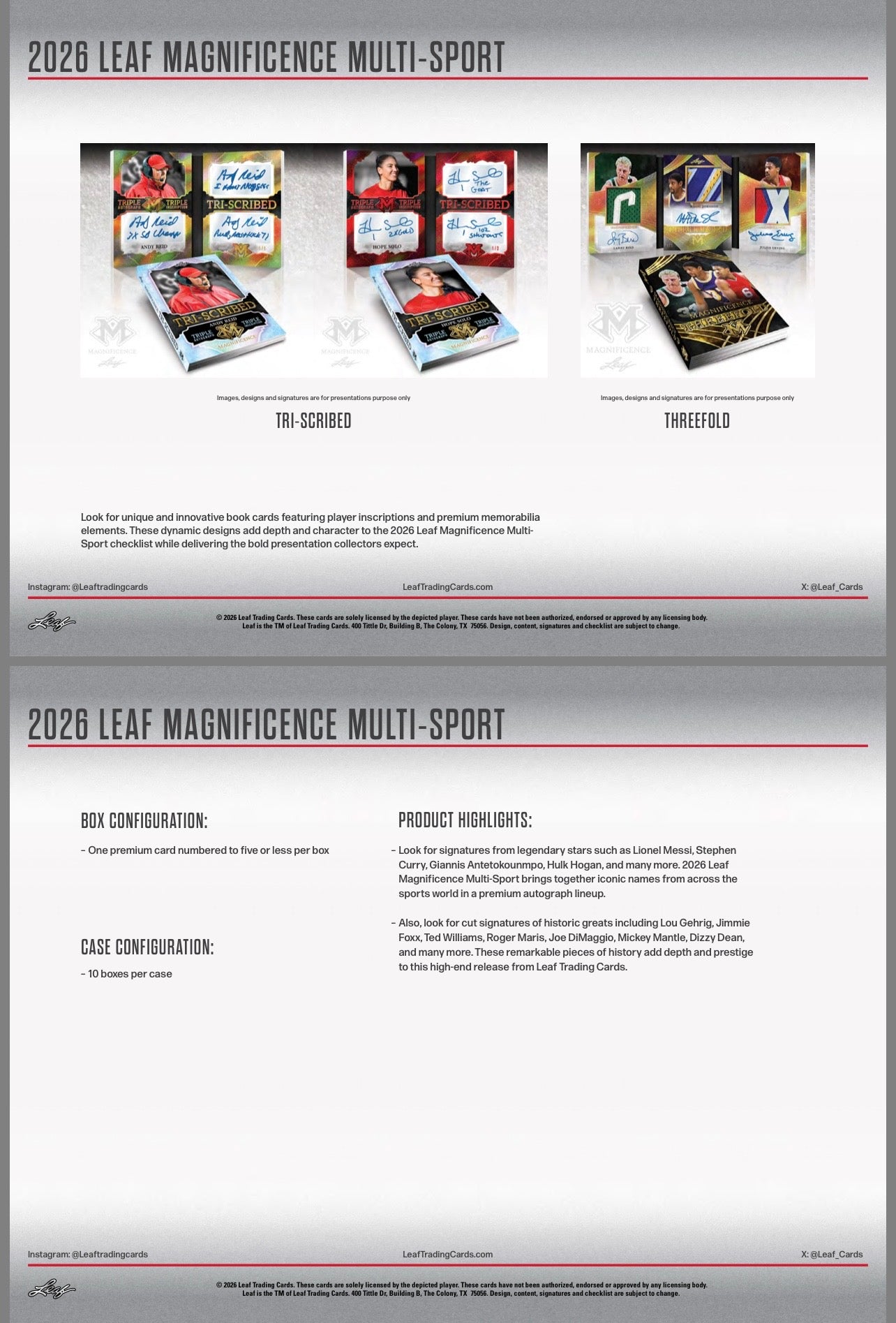 2026 Leaf Magnificence Multi-Sport Box