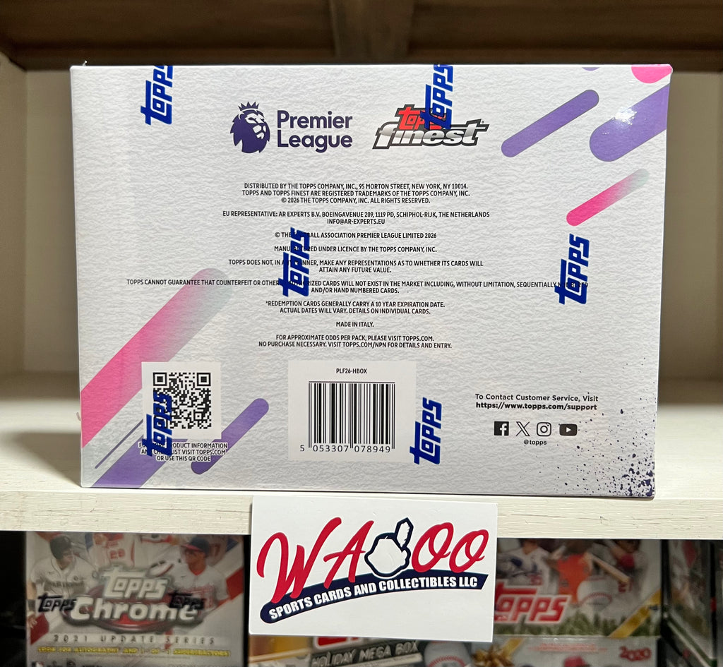 2026 Topps Finest Premier League Soccer Hobby Box