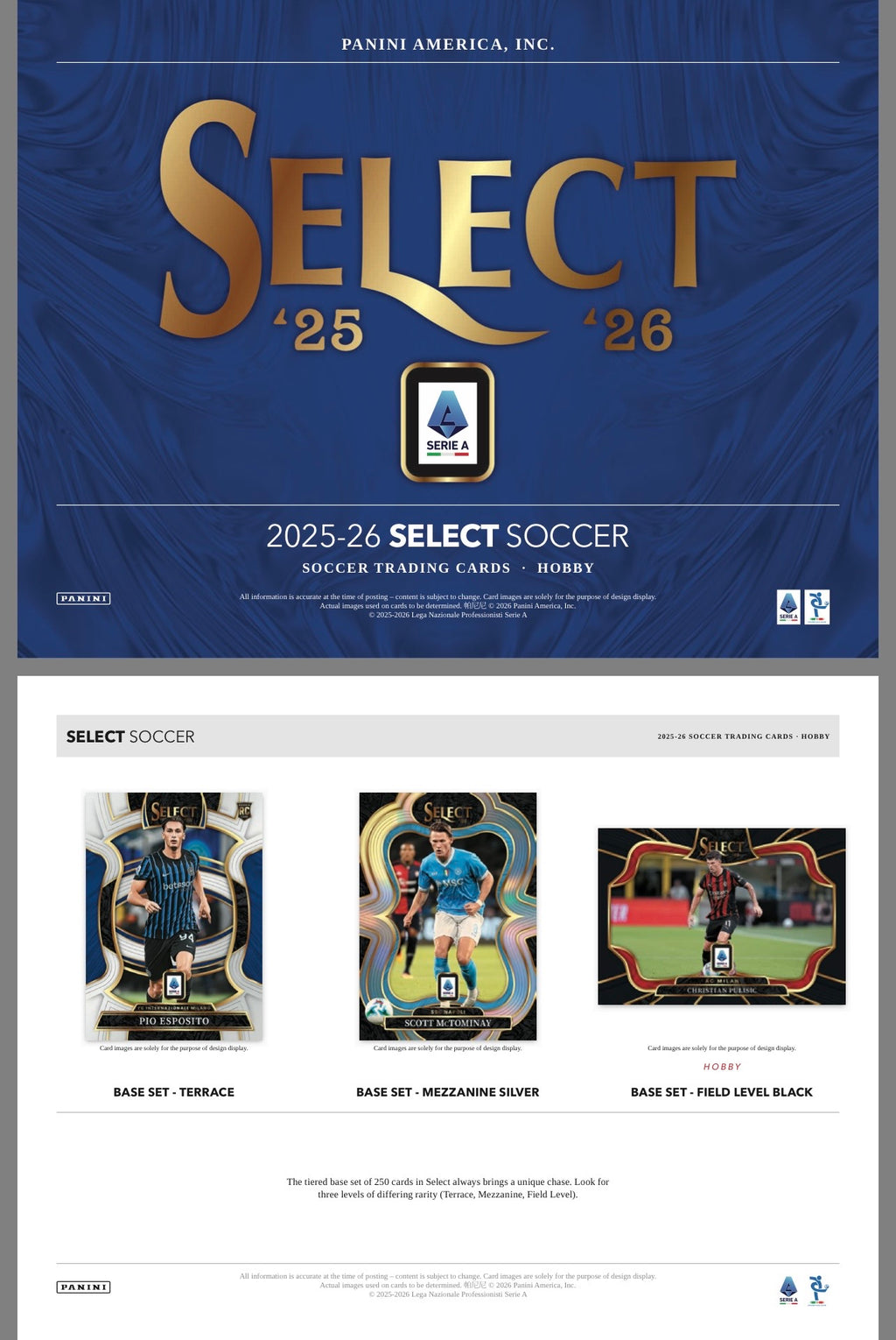 2025/26 Panini Select Serie A Soccer Hobby Box