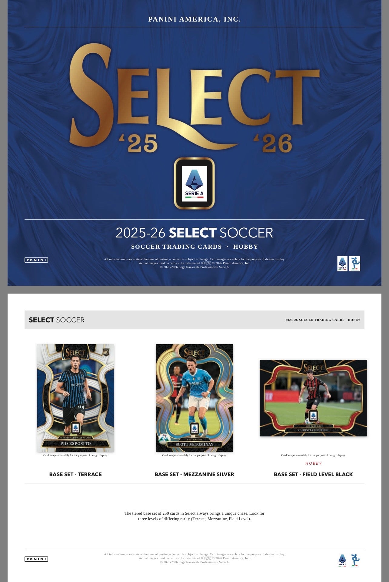 2025/26 Panini Select Serie A Soccer Hobby Box
