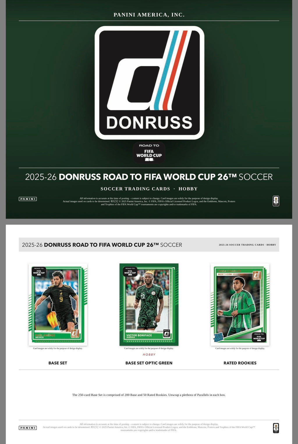 2025/26 Panini Donruss Road To FIFA World Cup 26 Soccer Hobby Box