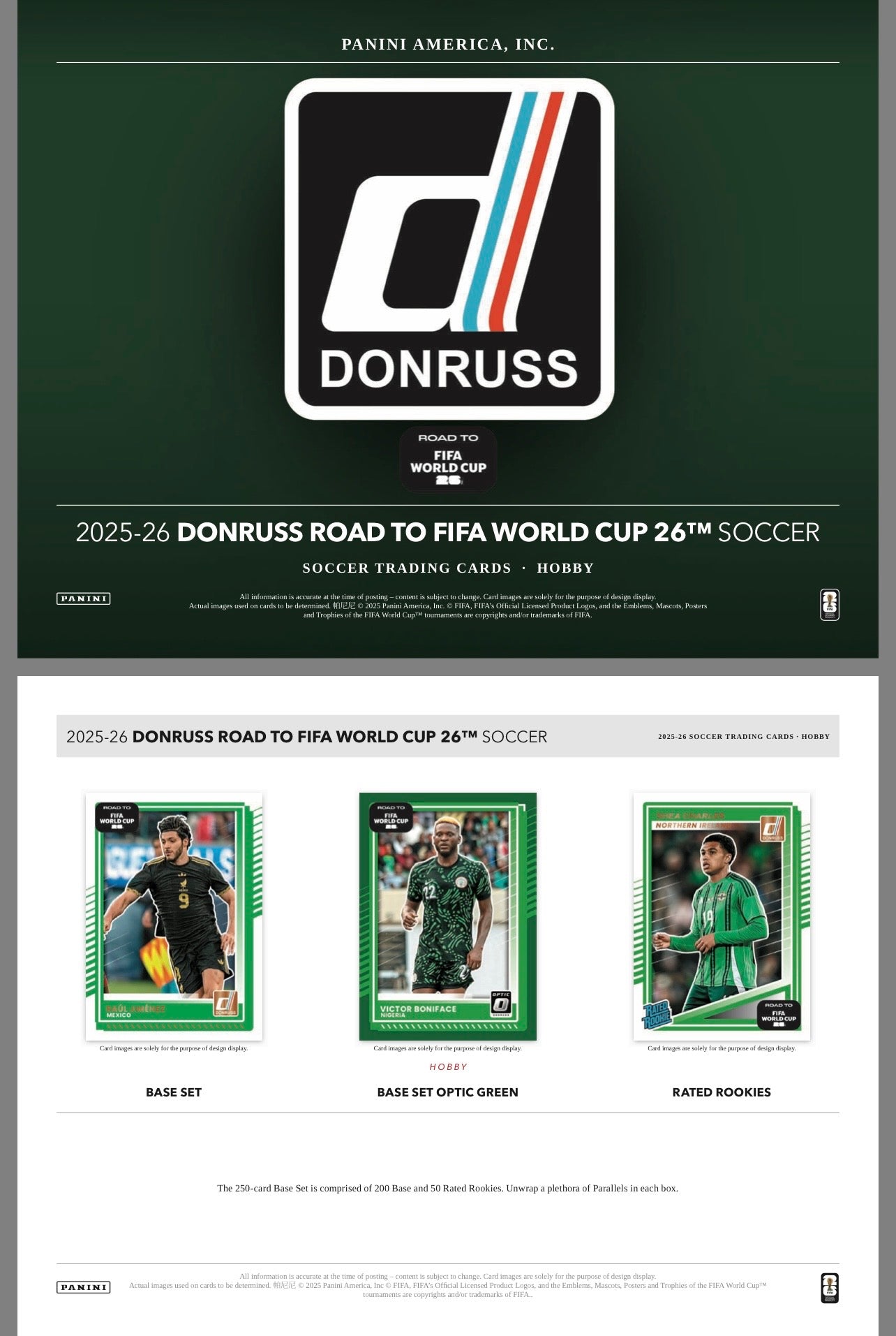 2025/26 Panini Donruss Road To FIFA World Cup 26 Soccer Hobby Box
