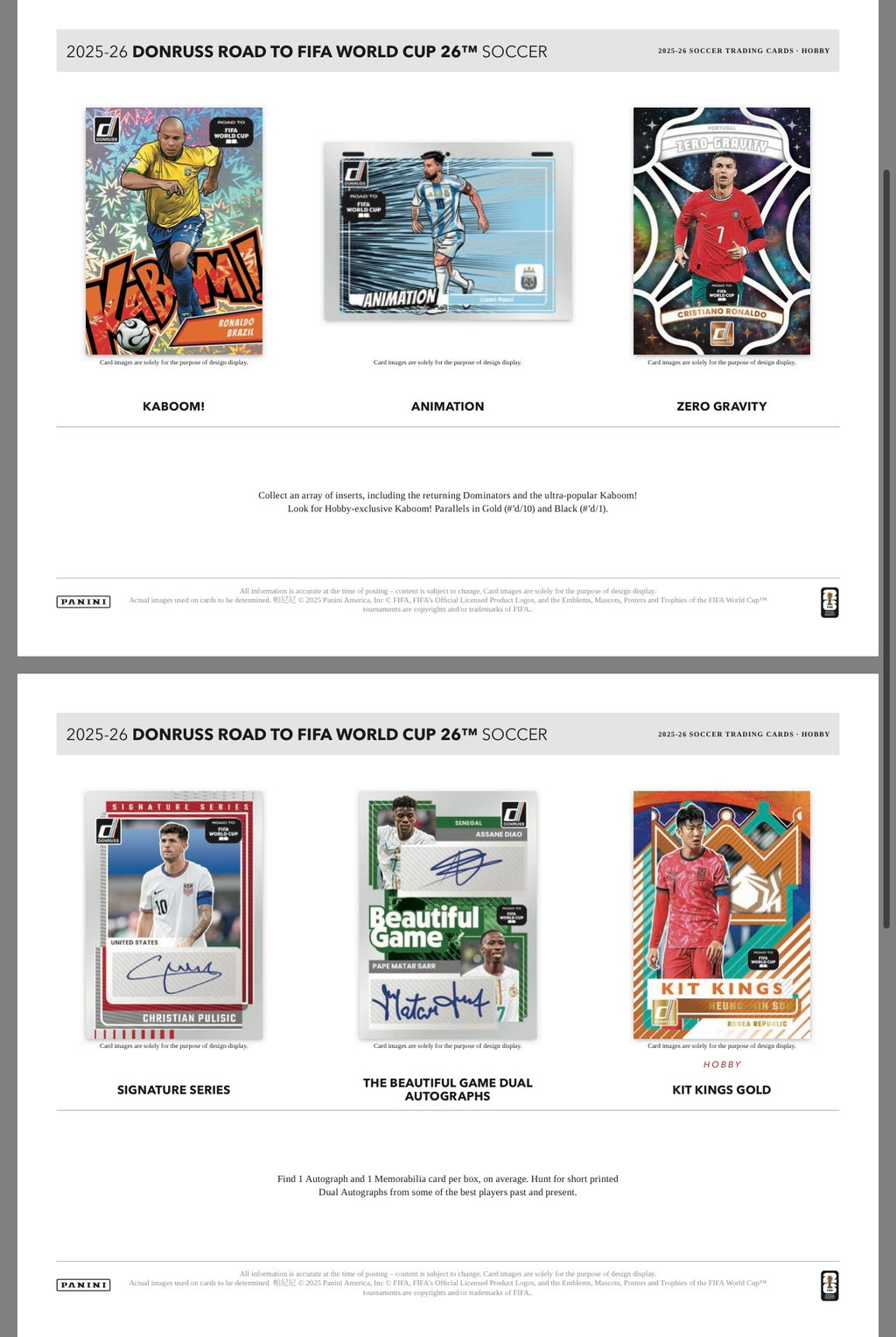 2025/26 Panini Donruss Road To FIFA World Cup 26 Soccer Hobby Box
