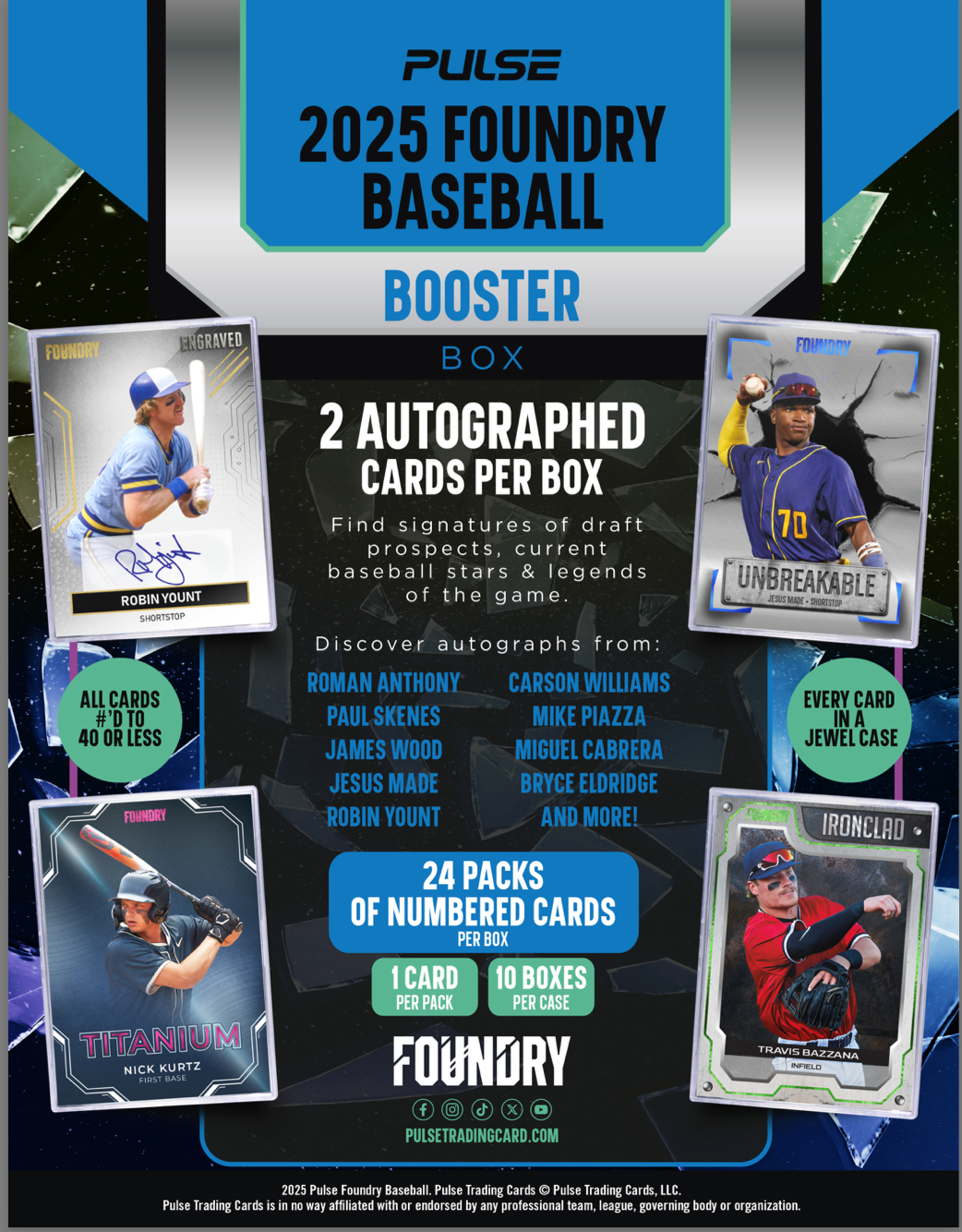 2025 Pulse Foundry Baseball Booster 10 Box Case
